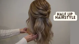 Easy Half Up Half Down Wedding Hairstyle