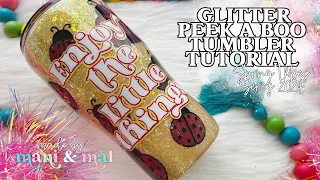 Ladybug Glitter Peek A Boo Tumbler Tutorial | Spring Vibes Series 2024