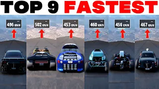 Top 9 Fastest Hot Wheels Cars - Forza Horizon 5 | INSANE DOWNHILL & TOP SPEED CHALLENGE