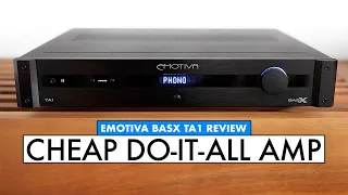 CHEAP AMP with DAC!! EMOTIVA Amplifier - BasX TA1 REVIEW