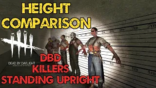 DBD Killers Standing Upright Height Comparison