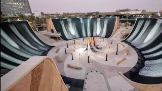 Expo 2020 Dubai's fire-spitting waterfall