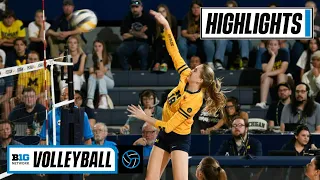 Michigan at Maryland | Highlights | Big Ten Volleyball | Nov. 19, 2022