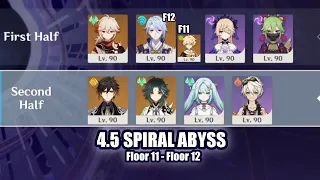 4.5 Spiral Abyss Floor 11 - Floor 12 | Ayato & Xiao | Genshin Impact