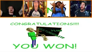 Let's Players Reaction To Beating Baldi's Basics In Education And Learning