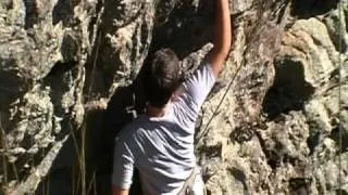 Lyon College students rock climb at Jamestown Crag