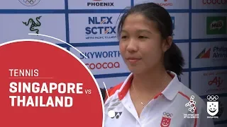 Tennis Women's Singles Quarter Finals Singapore vs Thailand: Charmaine Seah | 2019 SEA Games