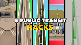 5 Public Transit Hacks you need to know in Cities: Skylines! | NO MODS