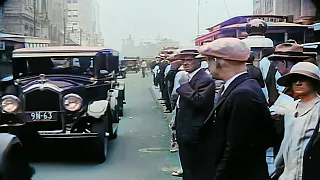 New Jersey 1920's in Color! [60fps,Remastered] w/sound design added