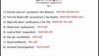 Imperatives work in German