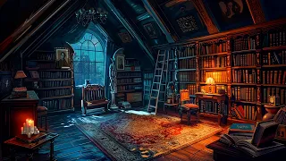 Calm Rain For Cozy Reading | Attic Library Ambiance | Your Ultimate Reading Escapade | White Noise