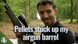 What to do with a pellet stuck in an airgun barrel?