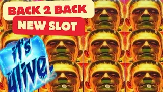 BACK 2 BACK BONUS ON NEW SLOT MACHINE @Yaamava Frankenstein