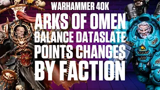 Warhammer 40k Arks of Omen, Balance Dataslate & Points; BY FACTION 2023