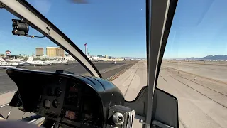 Airbus EC130 Helicopter Startup & Taxi - Las Vegas, Nevada USA