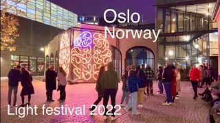 Norway nightlife 🇳🇴 Oslo light festival 2022 #osloelsa67