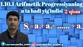 Arifmetik progressiya n ta hadi yig'indisi 2-qism. Oq To'plam(1996 - 2007)