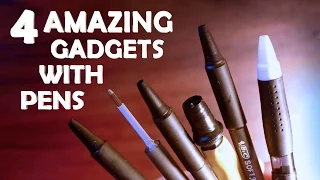 4 Amazing Gadgets To Make With Pens! - Cool Spy Pen Gadgets!!!