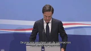 Inleidend statement van de wekelijkse persconferentie van MP Rutte van 18 december 2020