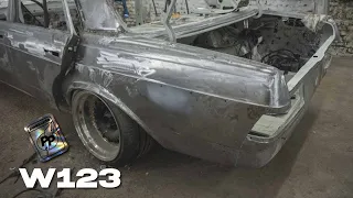 ВОССТАНАВЛИВАЕМ W123 MERCEDES. УСТАНОВКА ПНЕВМЫ AIR LIFT. КАСТОМ ДИСКИ. CMS RACE. PASKUDAPROJECT