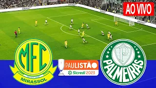 🟡MIRASSOL X PALMEIRAS🟢 | AO VIVO| ⚽5ª RODADA PAULISTÃO 2023 JOGO COMPLETO GAMEPLAY PES 21