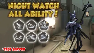 #1 New Hunter "Night Watch" All Skills | Ithaqua | Test Server |Identity V | 第五人格 | 제5인격