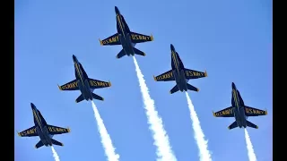 (HD) HIGHLIGHTS of the US Navy Blue Angels Air Show Fleet Week 2017 San Francisco