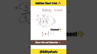 Butterfly 🦋 method addition tricks🔥 maths puzzle🔥 #shorts #viral #mathstricks