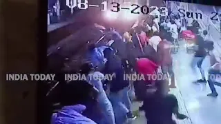 Sion railway station viral video Mumbai man crushed under train, fell on track after being hit