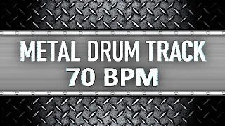 Powerful Slow Metal Drum Track 70 BPM [HQ]