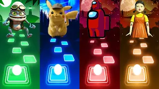 Pikachu VS Squid Game VS Among us VS Crazy Frog - Tiles Hop EDM RUSH!