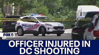 DC police officer injured in shooting while on his way to work