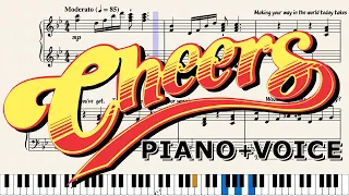 Where Everybody Knows Your Name ("Cheers" theme) - Easy piano tutorial and lyrics, Piano sheet music