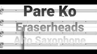 Pare Ko - Eb Alto Saxophone - Sheet Music - Play Along - Backing Track