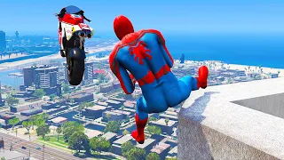 GTA 5 Spiderman Epic Jumps #23 ( Spider-Man Stunts & Fails )