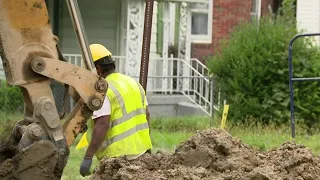 Crews repairing water main break after flooding on Detroit's west side