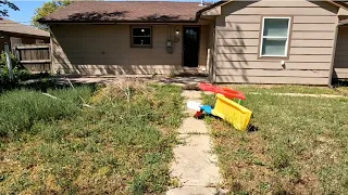 Single Mom STRUGGLING Needs Help Getting OVERGROWN LAWN Back In Shape