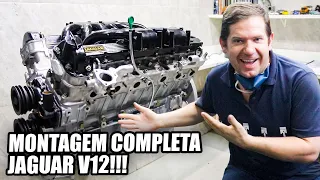 MOTOR V12 DE R$100 MIL REAIS FICOU PRONTO!!😱🔥 MONTAGEM COMPLETA MOTOR V12 JAGUAR E-TYPE!!!