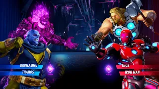 Dormammu & Thanos vs Thor & Iron Man (Very Hard) - Marvel vs Capcom | 4K UHD Gameplay