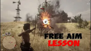 Red Dead Redemption 2 Online- (FREE AIM) This Is What Happens When You Use Free Aim On Griefers