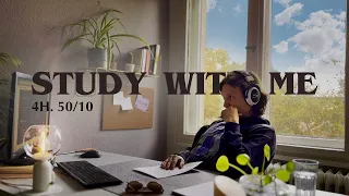 4 HOUR STUDY WITH ME 📚 | Lofi Music, Study Beats, 10 min Break, Focus  Checklist, Pomodoro 50/10