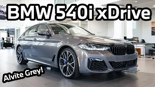 BMW 540i xDrive Finished in Alvite Grey Metallic Walk Around