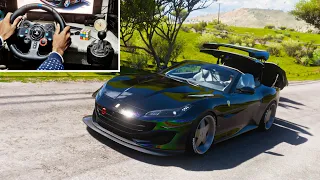 Convertible Ferrari Portofino Test Drive - Forza Horizon 5 (Steering Wheel + Shifter) Gameplay