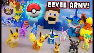 POKEMON Detective Pikachu Evolution of EEVEE MEGA Contrux Playset Unboxing