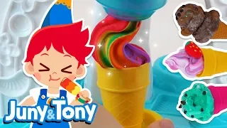 Ice Cream Song with Play Doh | Clay Art for Kids | Preschool Songs | JunyTony