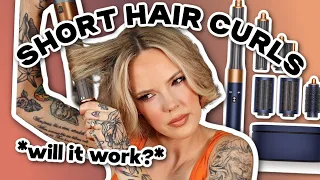 CURLING SHORT HAIR WITH THE DYSON AIRWRAP LONG COMPLETE | beach curls hair tutorial