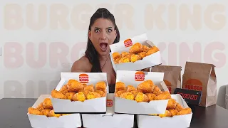 "I BET YOU CANT EAT x100 BURGER KING CHILLI CHEESE BITES UNDER 10 MINUTES” | @LeahShutkever