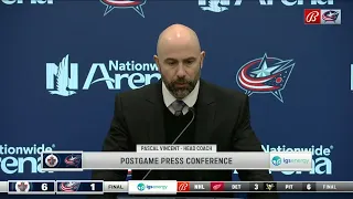 Pascal Vincent PostGame Interview | Winnipeg Jets vs Columbus Blue Jackets