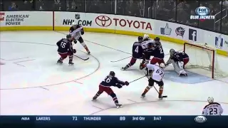 Crazy stretching save by Bobrovsky @ Ducks