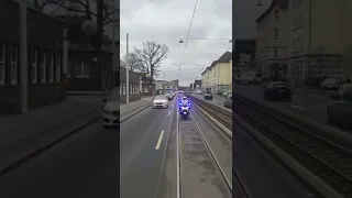 Polizei Motorrad auf Einsatzfahrt 🚨